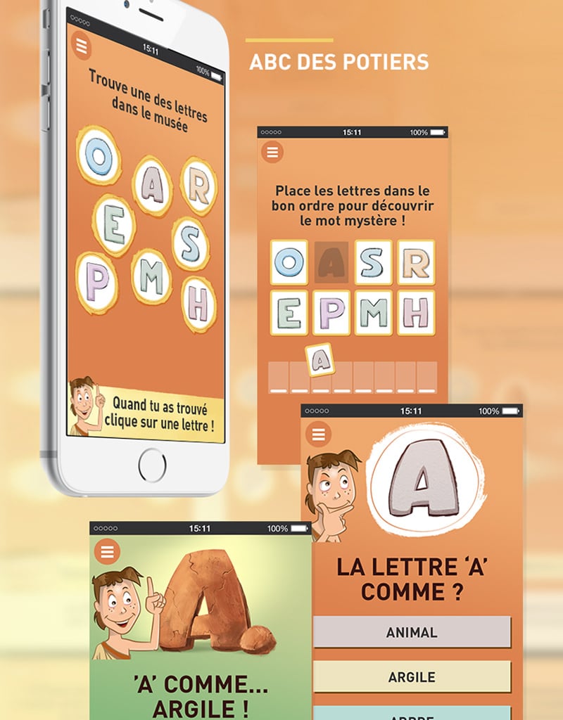 mockup d'une application mobile réalisée par le CETIR