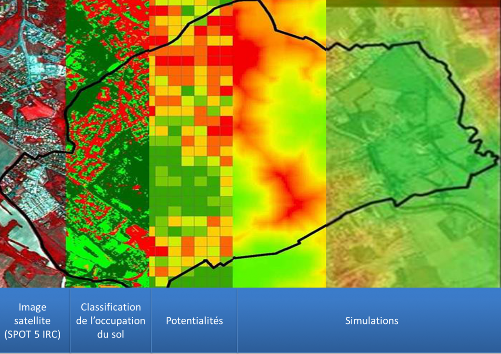 Illustration cartographique avec utilisation d'images satellites